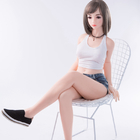 Chica joven japonesa flaca del sexo pecho el 150cm adulto blanco de las muñecas del pequeño